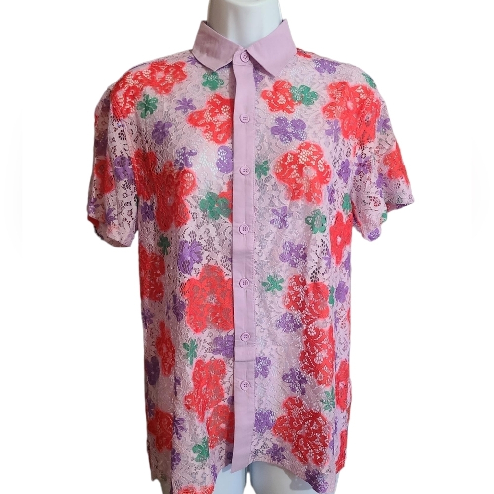 BP NEW lavender lace, floral blouse XXS